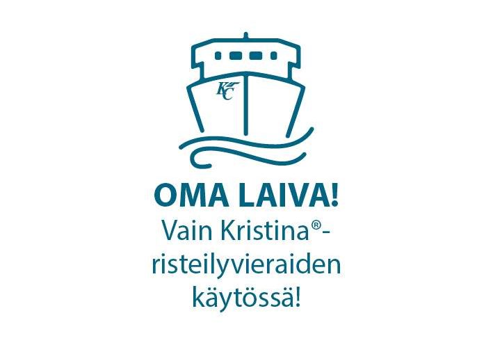 Oma laiva vain Kristina risteilyvieraiden käytössä vihreä