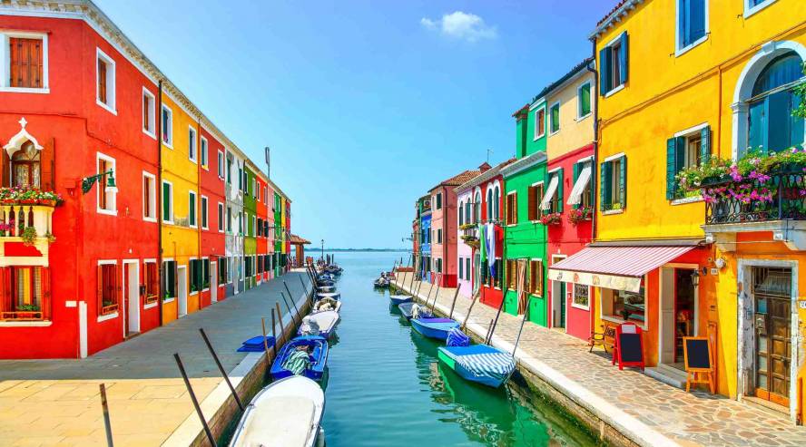 Buranon saari Venetsia Italia