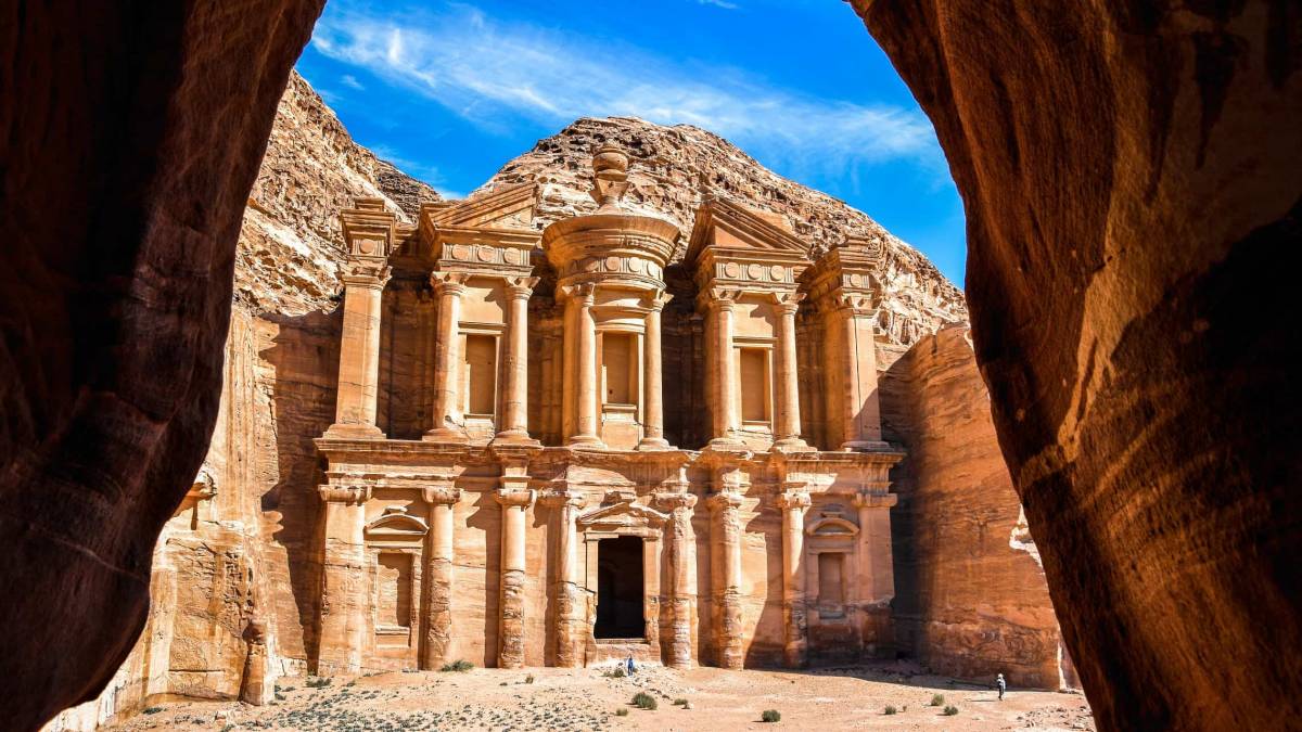 Petran kiveenhakattu rauniokaupunki Jordaniassa