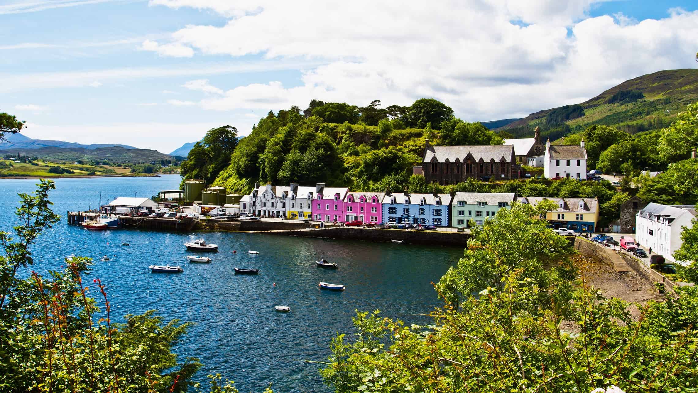 Portree Skyen saari Skotlanti