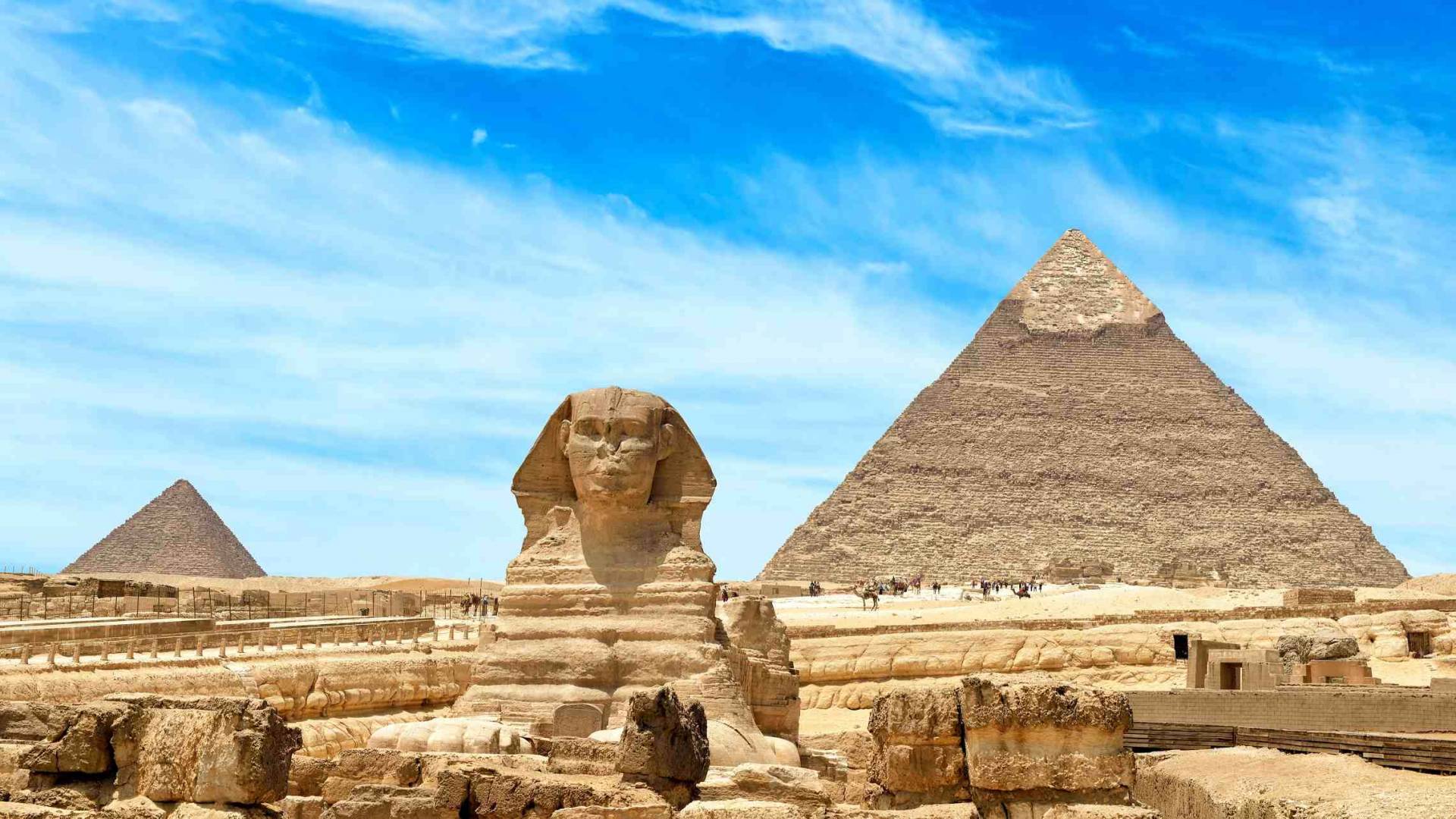 Gizan Pyramidit ja Sfinksi Kairo Egypti