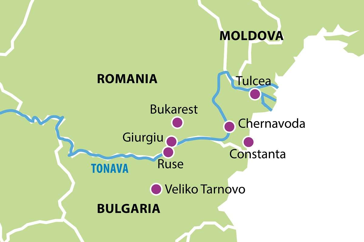 Tonavan suisto romania moldova ja bulgaria TON91 kartta
