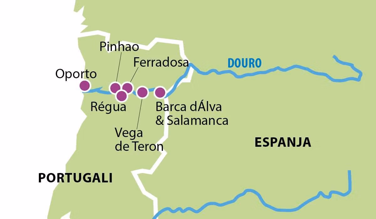 Dourojoen risteily kartta DOU43