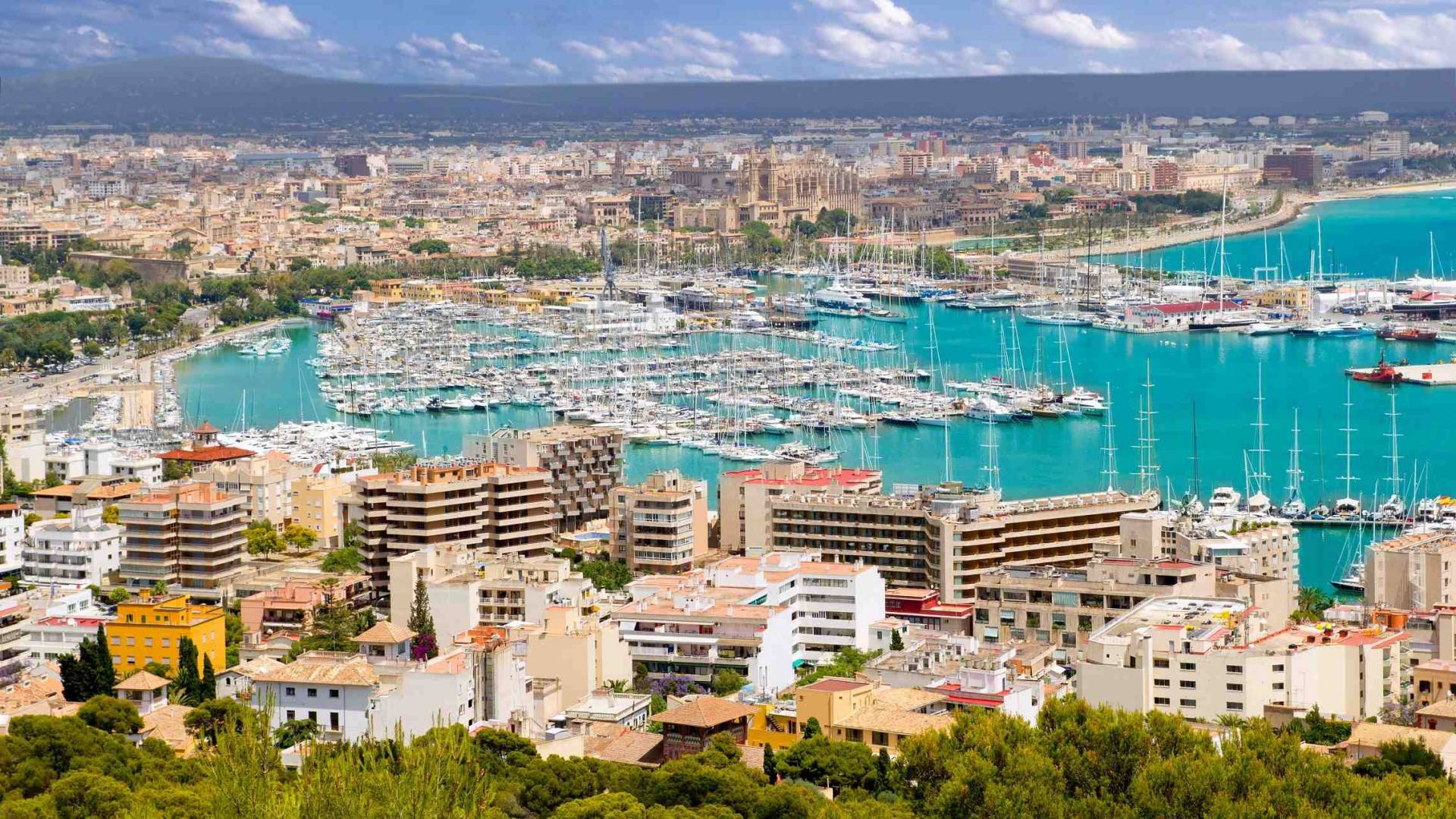 Espanja Baleaarit Palma satama kaupunki