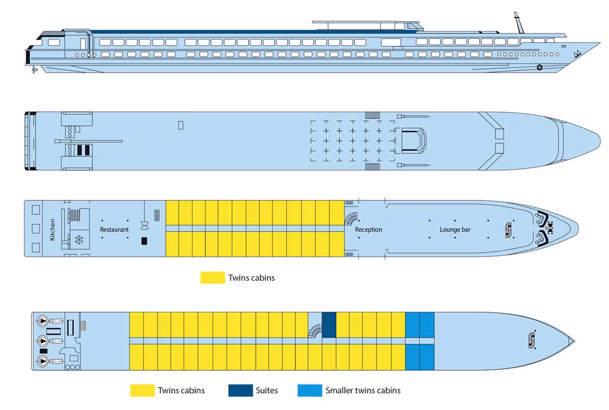 Rhone Princess laivakartta CroisiEurope©