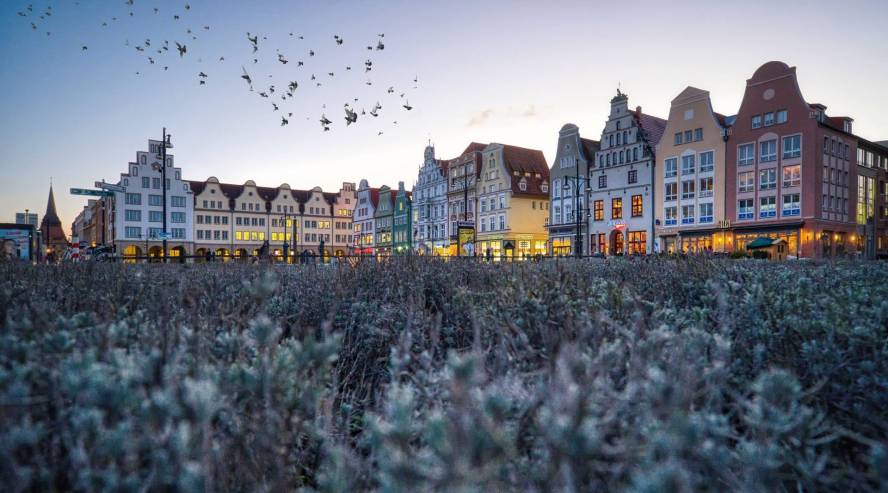 Rostock talvella Saksa