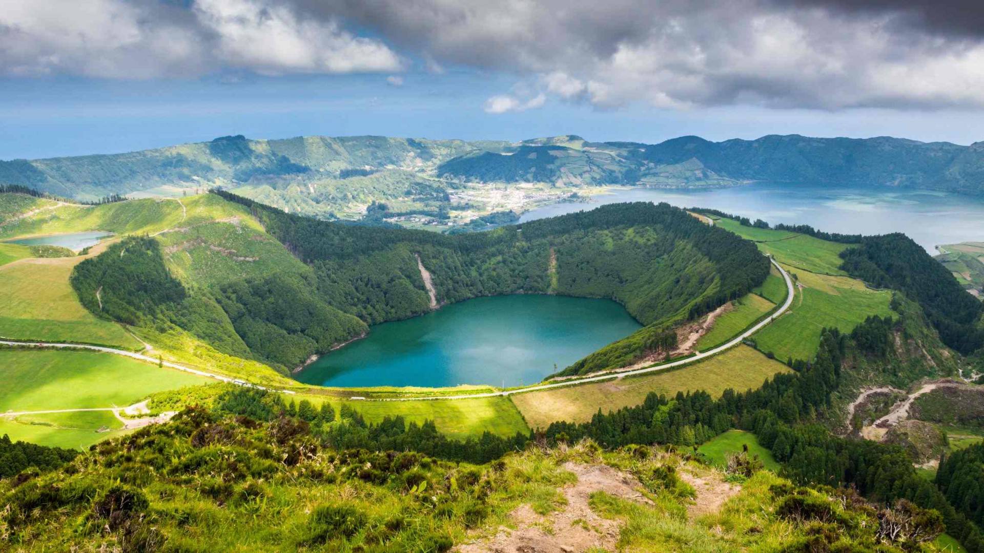 Sete Cidades kraatterijarvi Sao Miguel Azorit