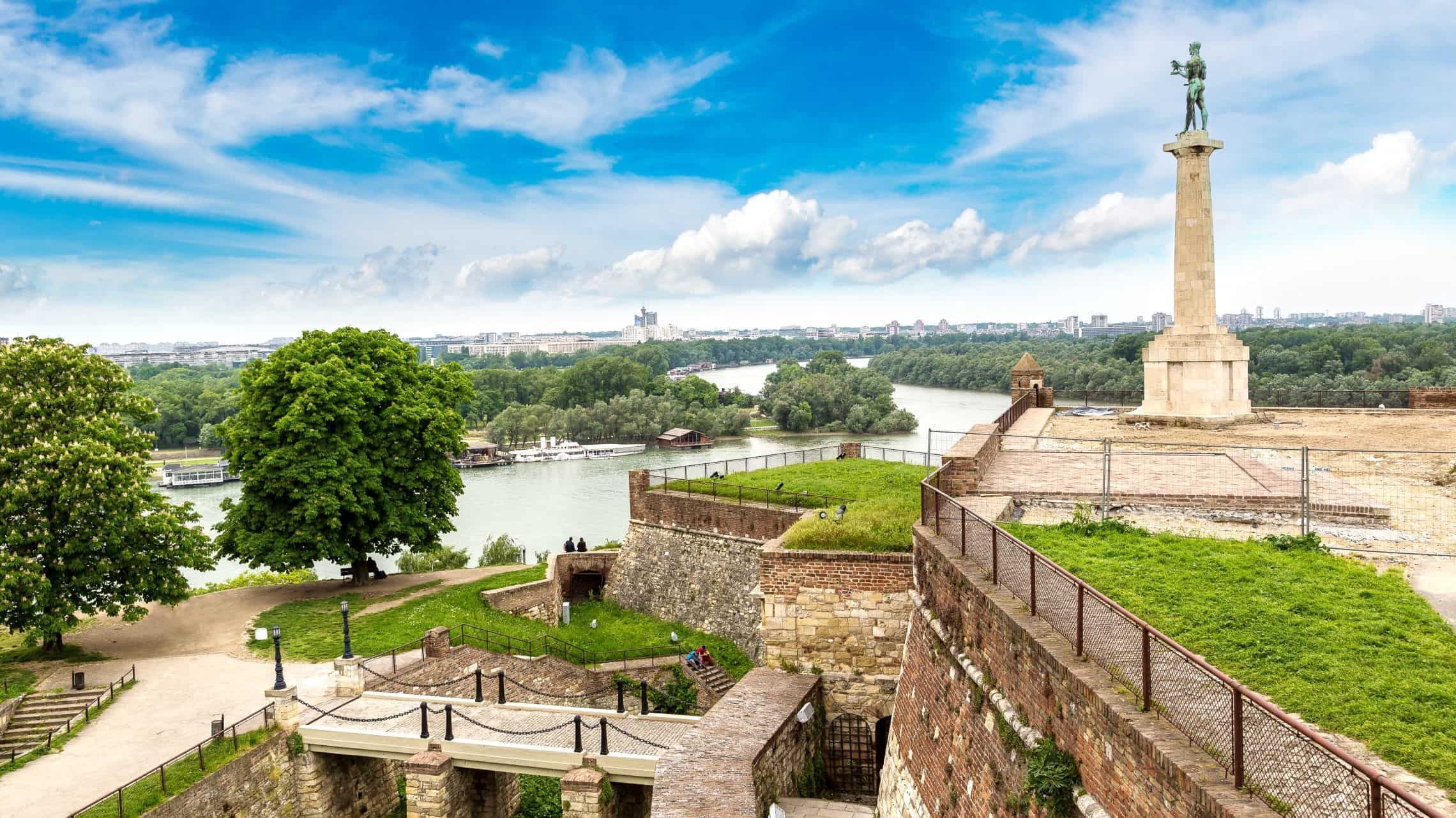 Belgradin linnoitus josta nakyma Tonavalle