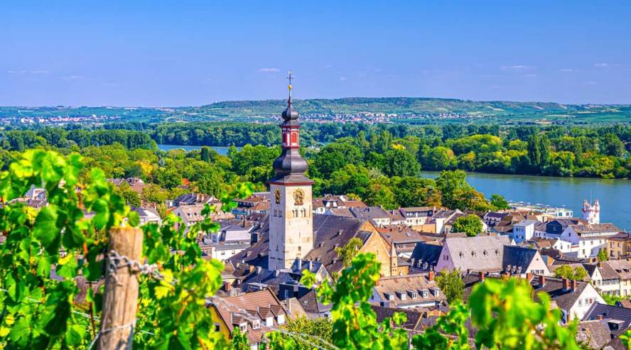Rudesheim joen varrella Saksa