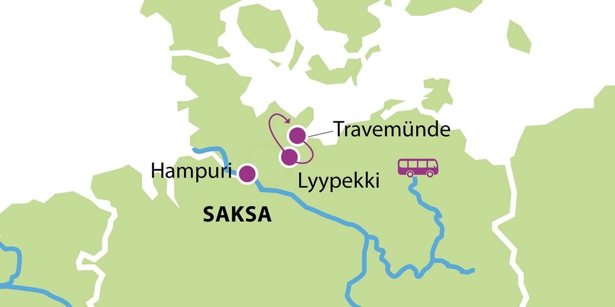 Risteily ja kaupunkiloma Lyypekkiin kartta