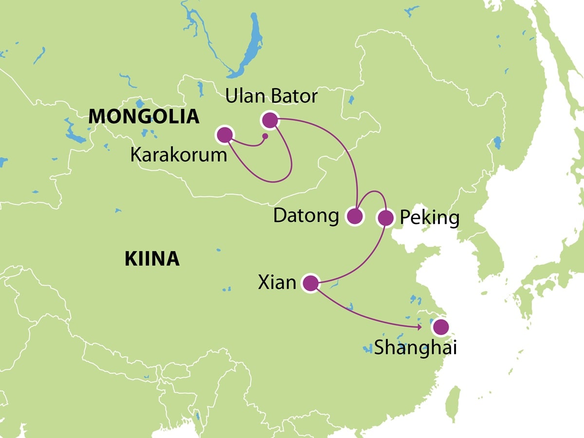 Junamatka Mongolian ja Kiinan halki 2025