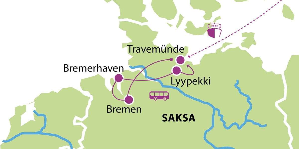 KC kartta Ropax Sail Bremerhaven Bremen