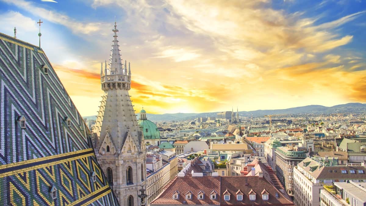 Wien kaupunkinakyma Itavalta