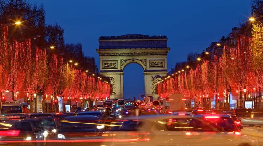 Champs Elysee Parisiisi joulun aikana