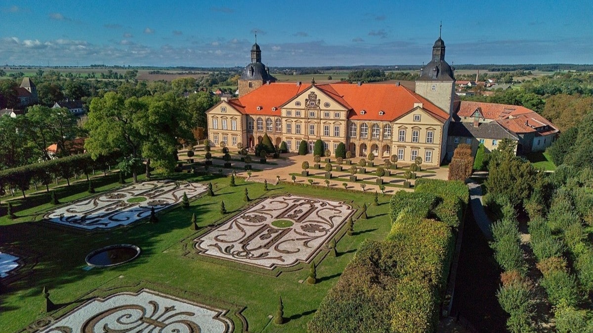 Hundisburgin linna puutarha Saksa