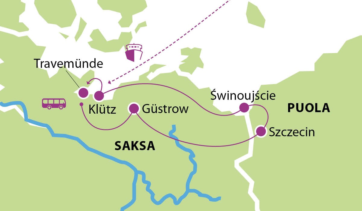 KC kartta www lev 1200px ROPAX risteily Puolaan juhannuksen aikaan 15 06 2026