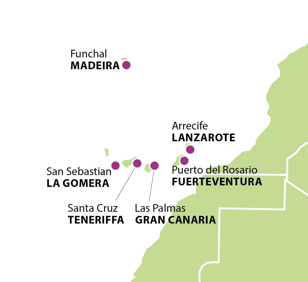KC kartta www lev 1200px Kiehtovat Kanariansaaret ja Madeira 21 11 2026 ilmna reittiviivoja