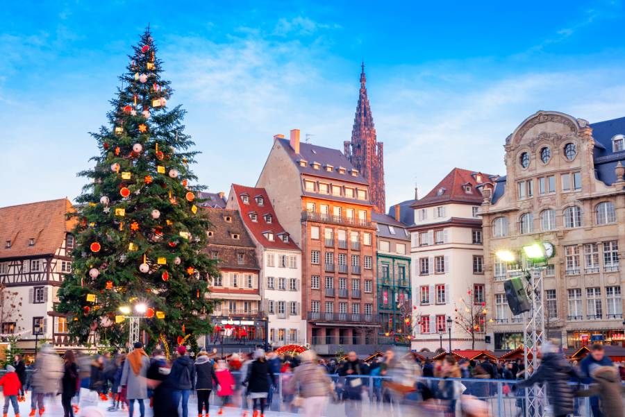 Joulu Strasbourgissa Ranska